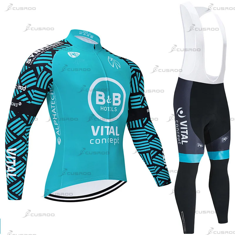 

VINI Spring Winter Fleece New Pro Team Men's Long Sleeve Cycling Jersey Set Bicycle Cycle Clothing Maillot Racing Clothes Jersey