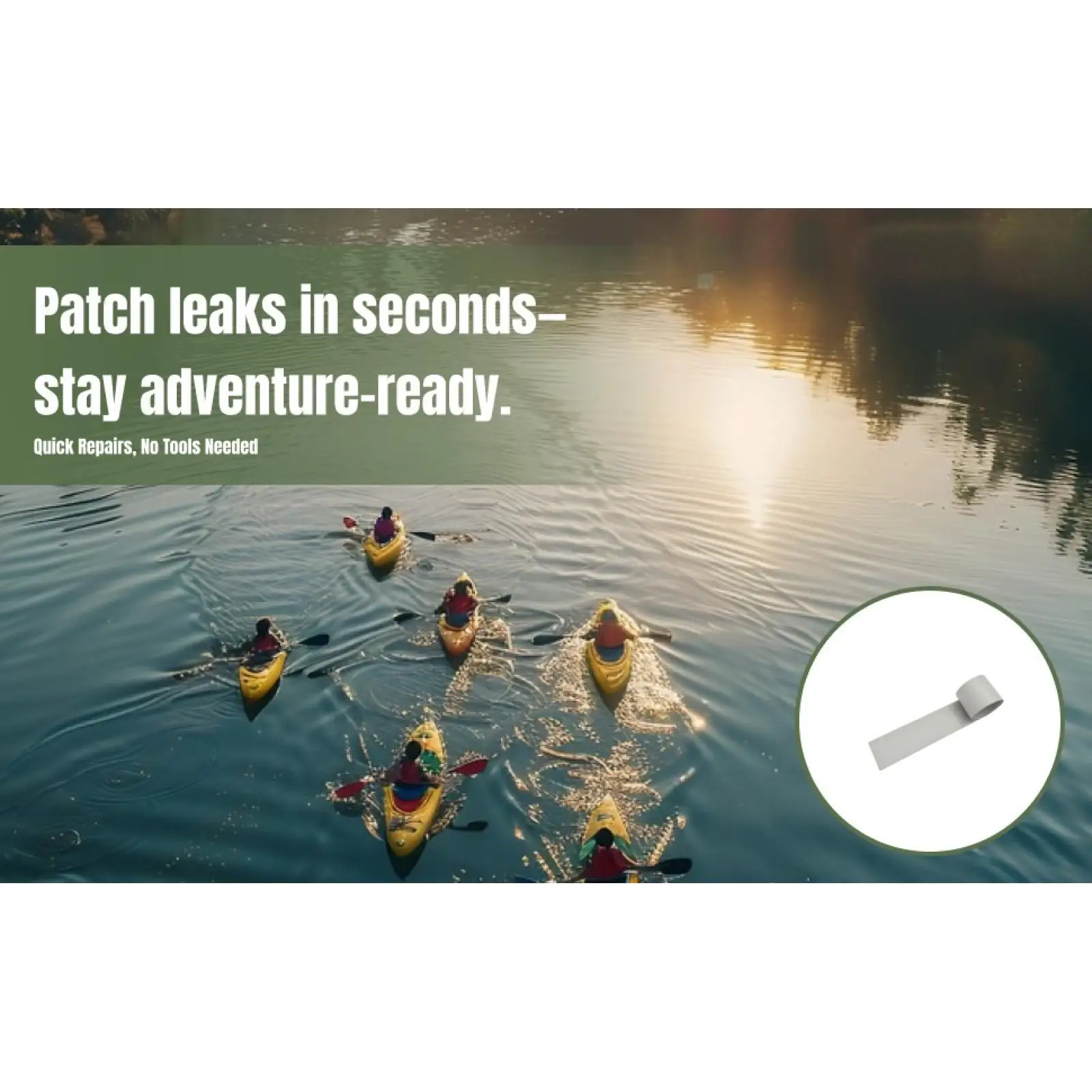 رقعة إصلاح PVC مقاومة للماء وقابلة للنفخ بحرية/درنغ/RIB متوسطة الرمادي مقاس 51 × 1000 مم #2