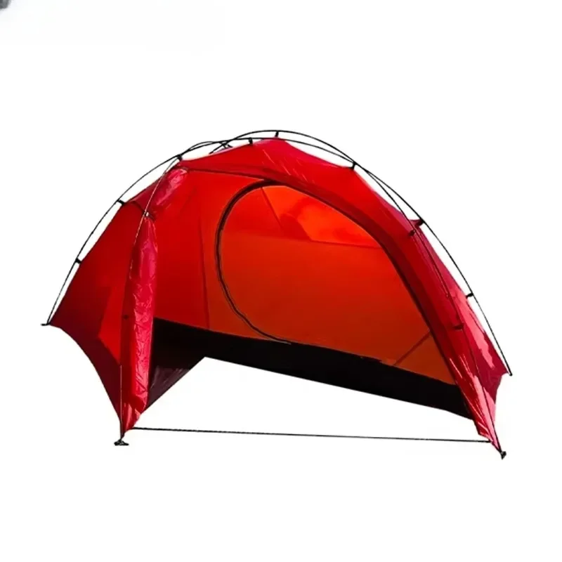 1.25kg 1 person ultra-light aluminum pole backpack tent 15D nylon 2 side silicone coating anti-tear waterproof camping tent
