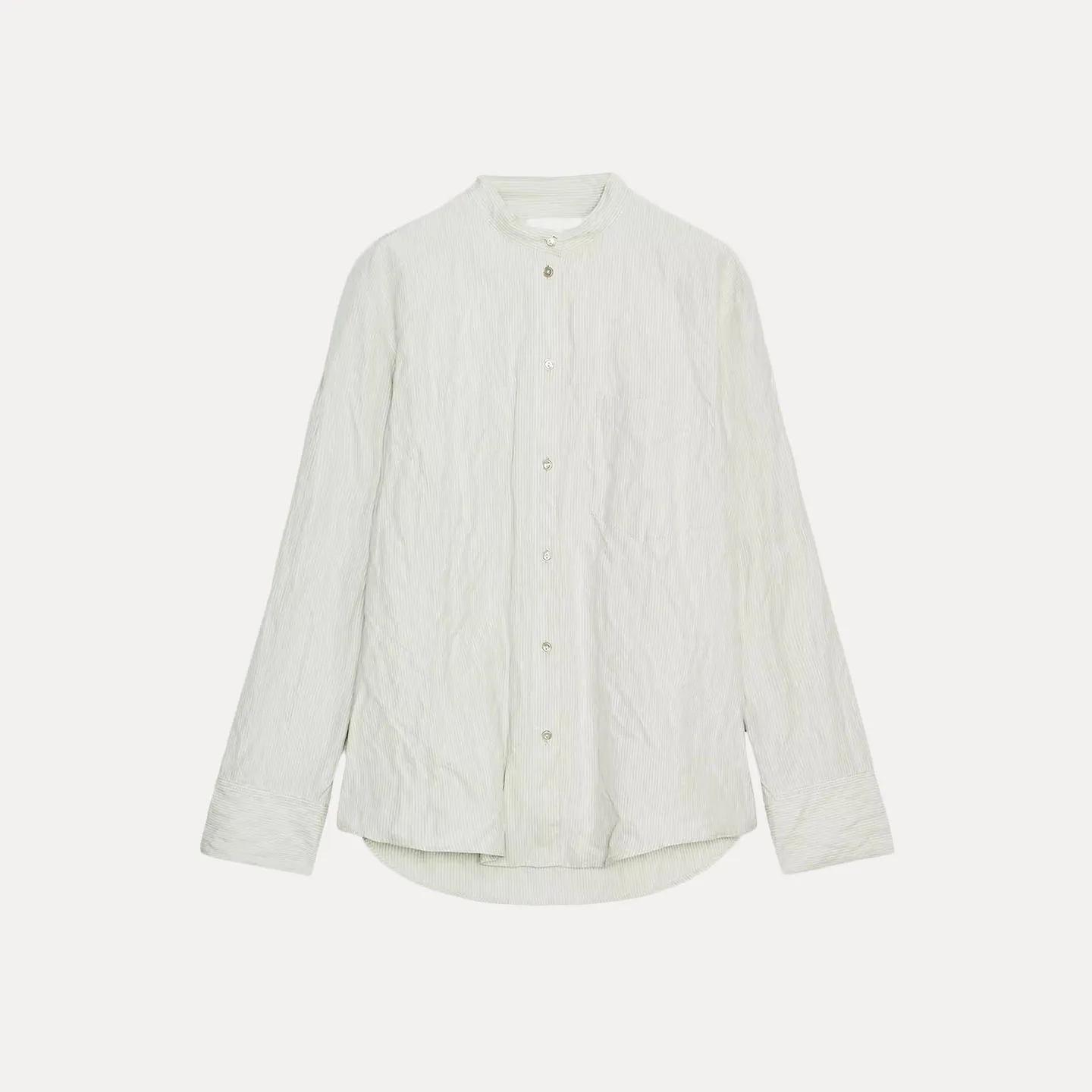 

Z Women's Faion irt 2025 New Sle Versatile Stripe Folded Effect Breathable Long Sve Straight Cut European Sle