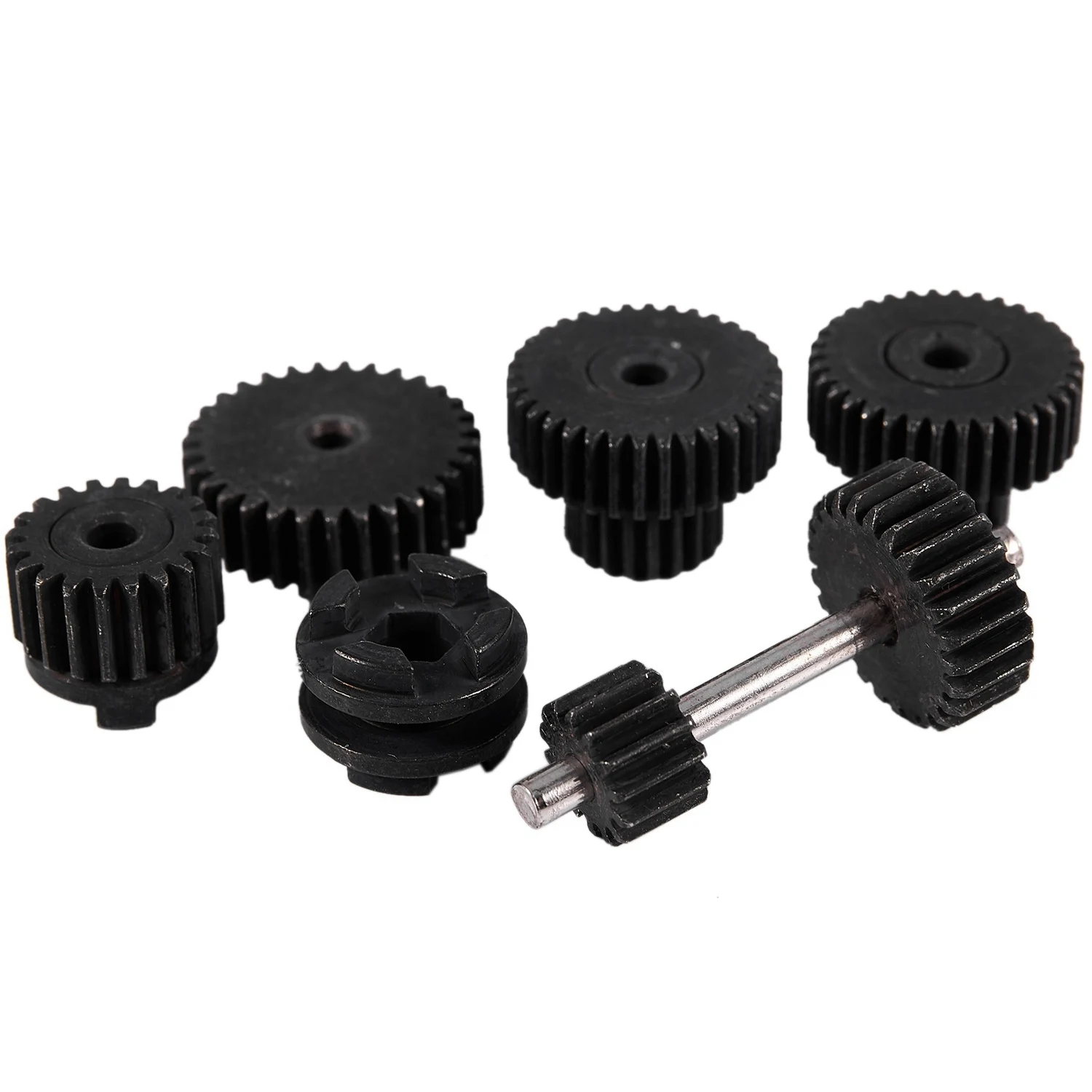 1 Set Metalen Tandwielen Met 370 Motor Voor WPL Snelheidsverandering Versnellingsbak & 1 Set Metalen Trekstang Basis Zetel voor RC Auto-Y44A