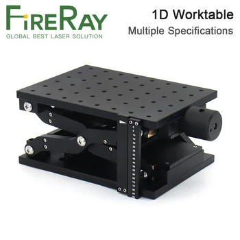 FireRay 1D Worktable Z eksen makas manuel sürgülü masa dikey asansör platformu lazer işaretleme için doğrusal sahne 60mm 120mm