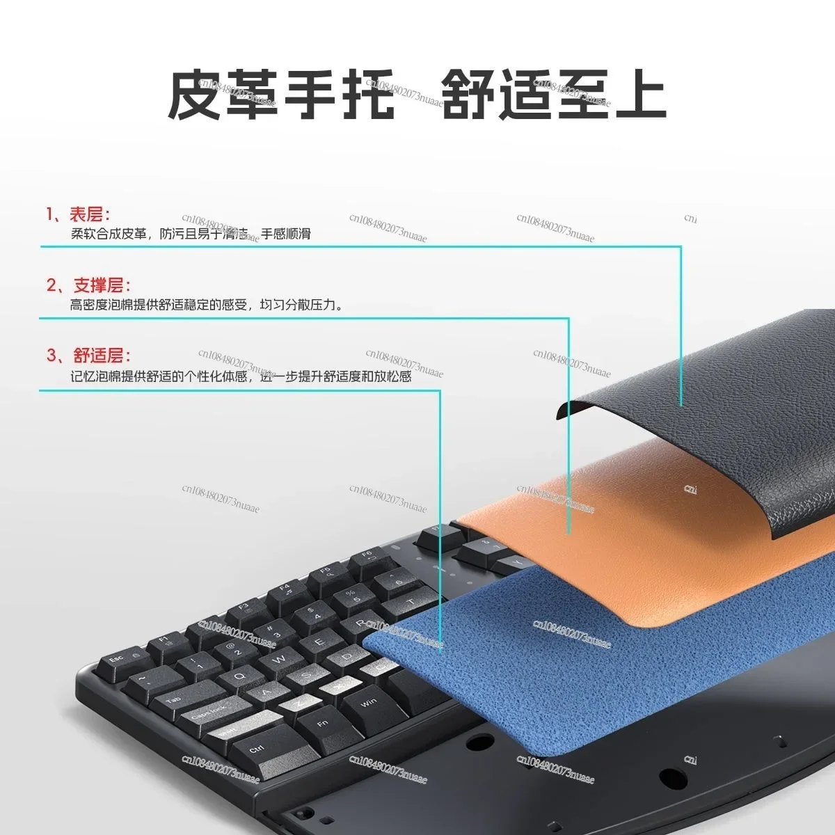 

Ergonomic Keyboard and Mouse Set Dual Mode Bluetooth Wireless Vertical Mouse Rechargeable with Palm Rest