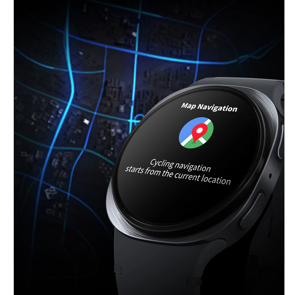 2025 خريطة جديدة الملاحة ساعة ذكية SOS الرياضة معدل ضربات القلب الأزرق الأسنان دعوة الساعات 8 مساعد صوت شحن لاسلكي Smartwatch