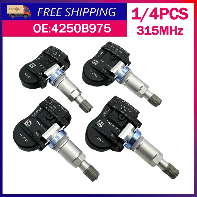 

Датчик давления в шинах 4250B975 (1/4 шт.) для Mitsubishi Mirage, Lancer, Outlander 2013-2017 годов выпуска, TPMS, 315 МГц