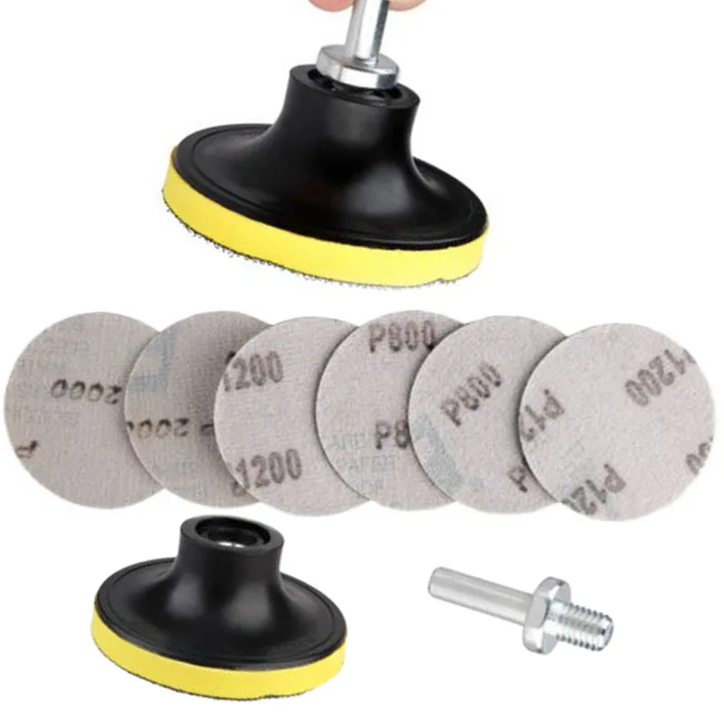 Practical Useful Polishing wheel Buffers Smoothing 800 1200 2000 Grit Backer Mandrel Pads Polished plate Sanding disc