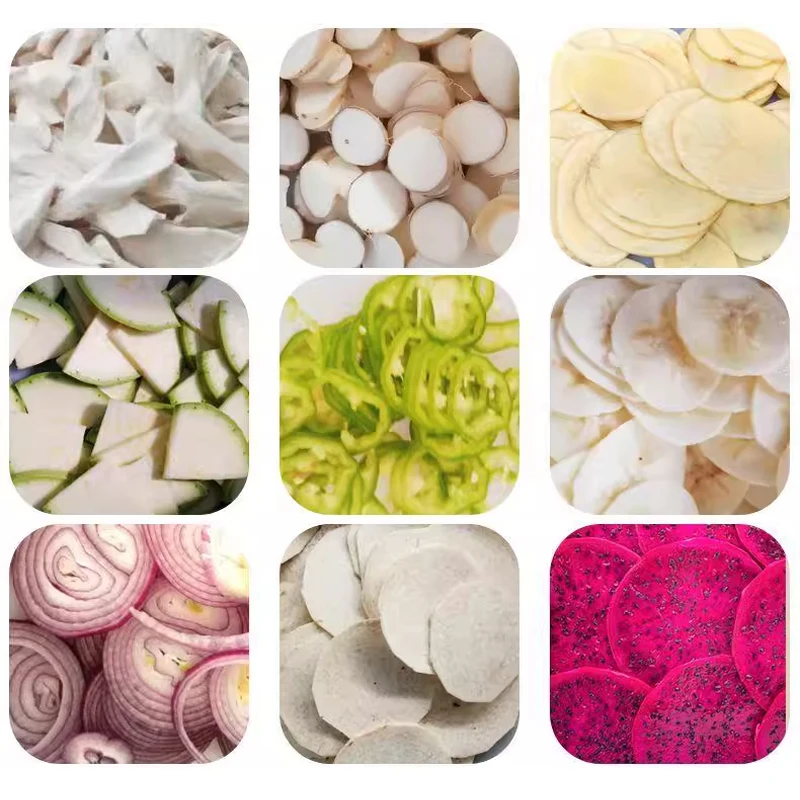 البطاطس التجارية، جذر اللوتس، قطاعة فواكه كهربائية، ليمون، تفاح، فجل، خيار قطاعة خضراوات كبيرة