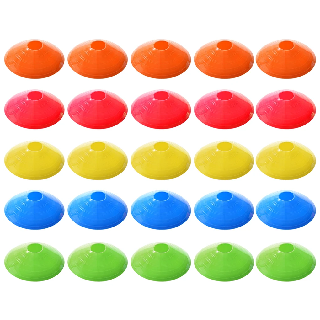 

25 Pieces Football Disc Soccer Marking Cones Outdoor Baseball Training