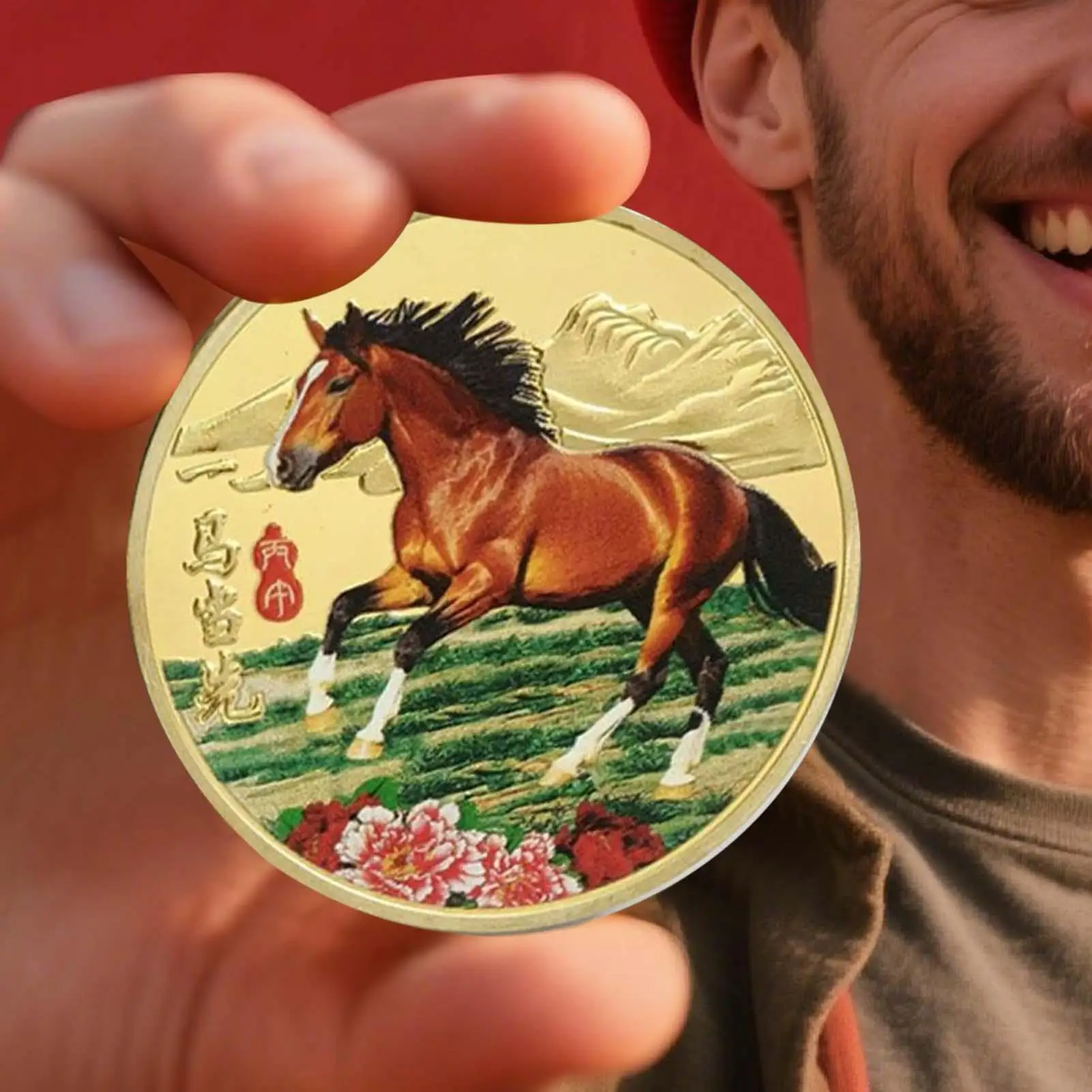 Year Of The Horse Coin Good Luck Collectible Coin 2026 Year Of The Horse Keepsake For Family Friends Chinese Culture Enthusiasts