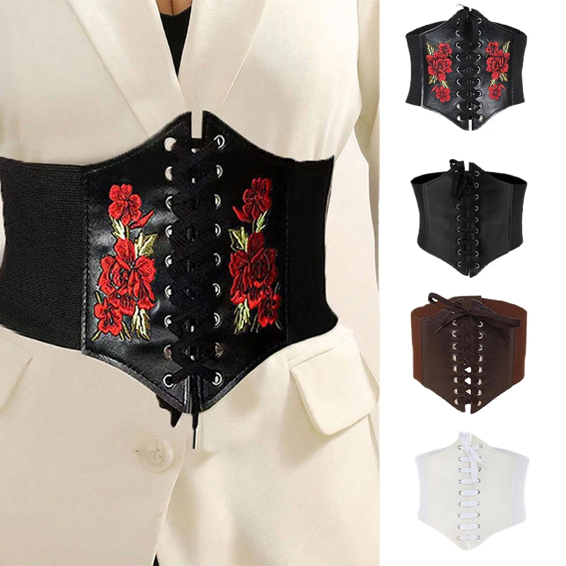 Black Body Shapewear Women Gothic Clothing Underbust Waist Cincher Trainer Pu Leather Elastic Sexy Bridal Corsets And Bustiers