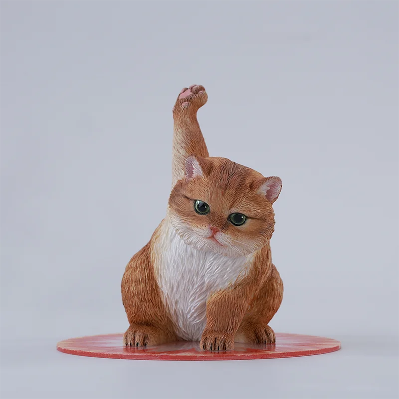 Jxk escala 1/6 gato fofo simulado estilo super-herói modelo animal de pouso para figuras de ação de 12 ", coleção de ornamentos de mesa