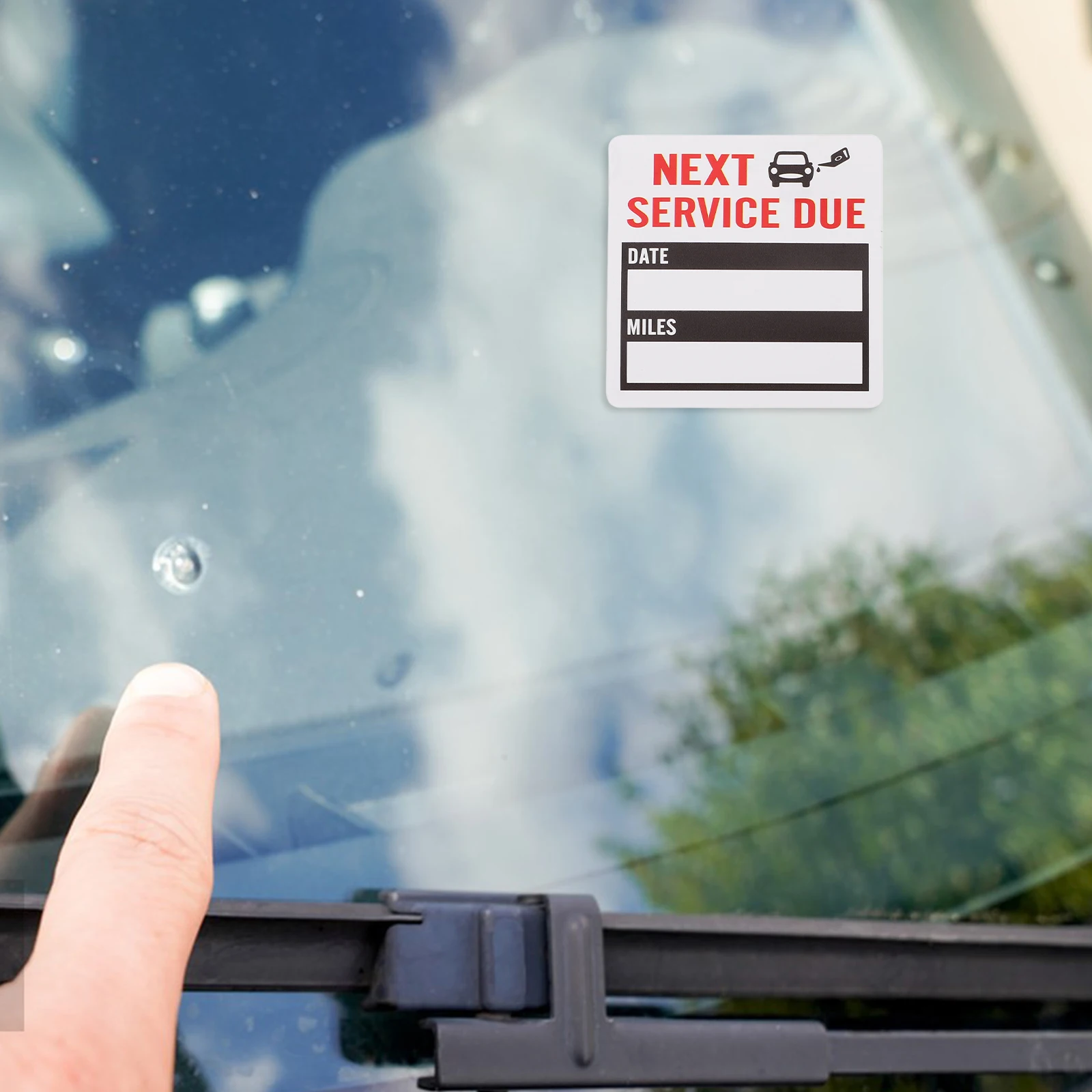 

2 Rolls Car Maintenance Reminder Stickers Tag Decal for Water Proof Black Adhesive