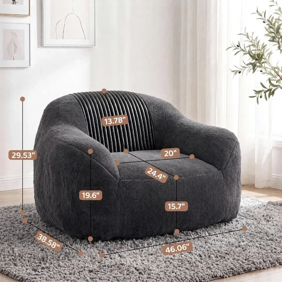 Giant Bean Bag Chairs, Bean Bag Sofa for Living Room, Adults and Teens
