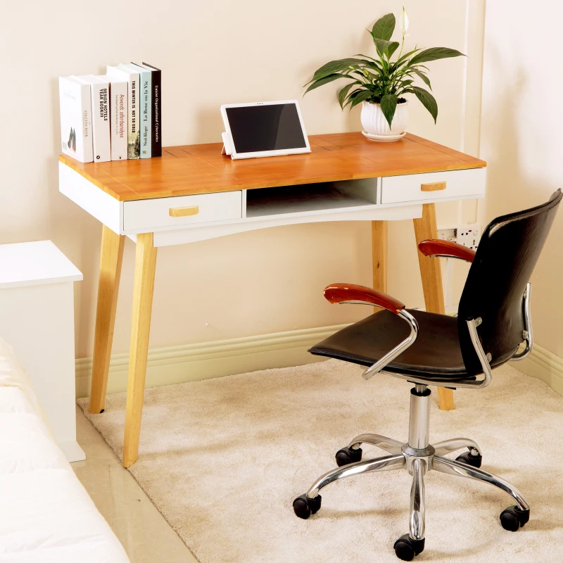 Wooden Dresser Writing Desk Computer Desk With Solid Wood Top