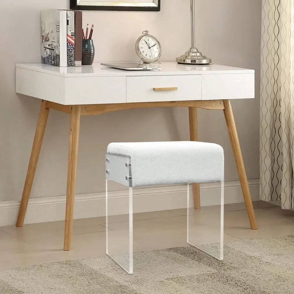 

makeup vanity chair bedroom furniture stool chairModern Minimalist Acrylic Makeup Chair Stool, Multifunctional Vanity Stool Chai