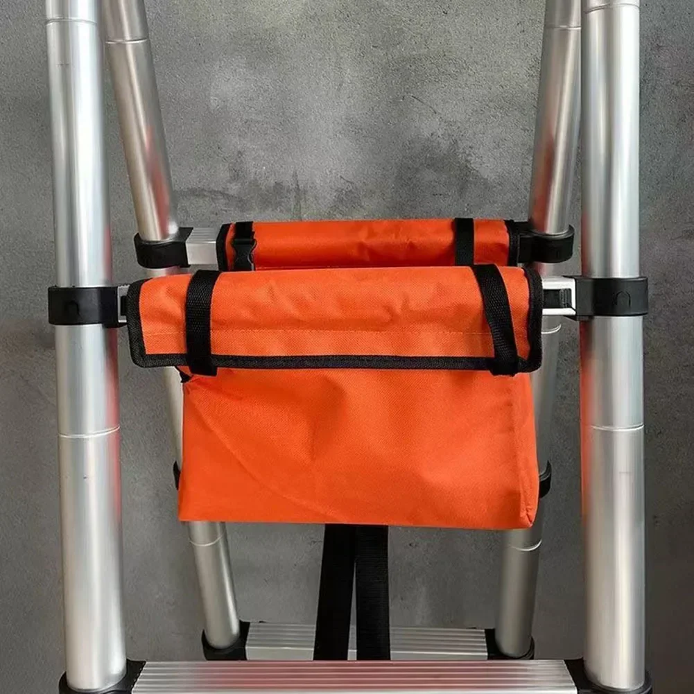 Tool Hanging Bag For Extension Ladder Telescoping Ladder Orange Oxford Cloth Folding Ladder Tool Bag For Screwdrivers