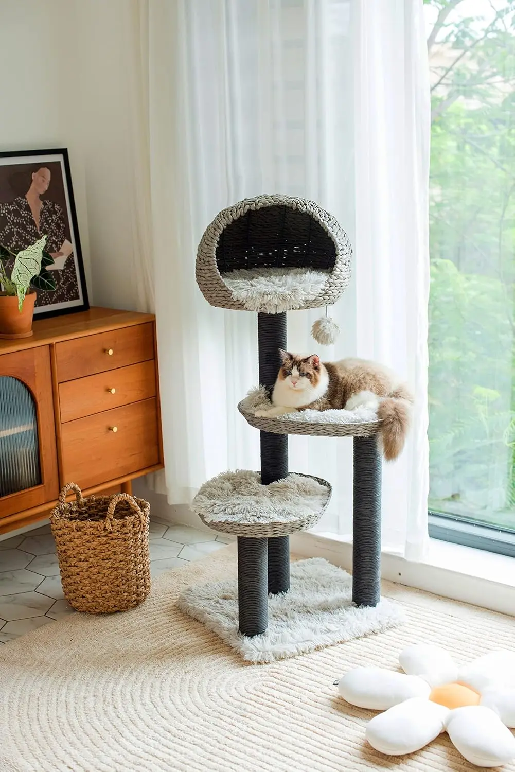 

Petpals Cat Tree Tundra 4 Level Iron Grey Cat Tree W/Scratching Post & Perch… (PP210328) cat tree house