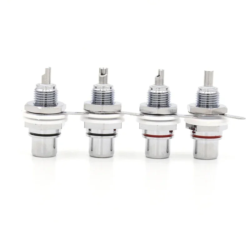 로듐 도금 RCA 소켓 RCA 암 패널 마운트 플러그, 오디오 터미널 RCA 패널 마운트 섀시, 2 개