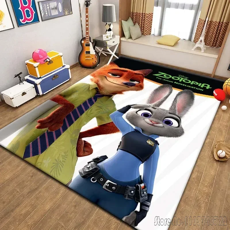 

Противоскользящий коврик Disney Zootopia, коврик для пола, ковры 80x120 см, декор для детей, напольный коврик для гостиной, детский диван для спальни