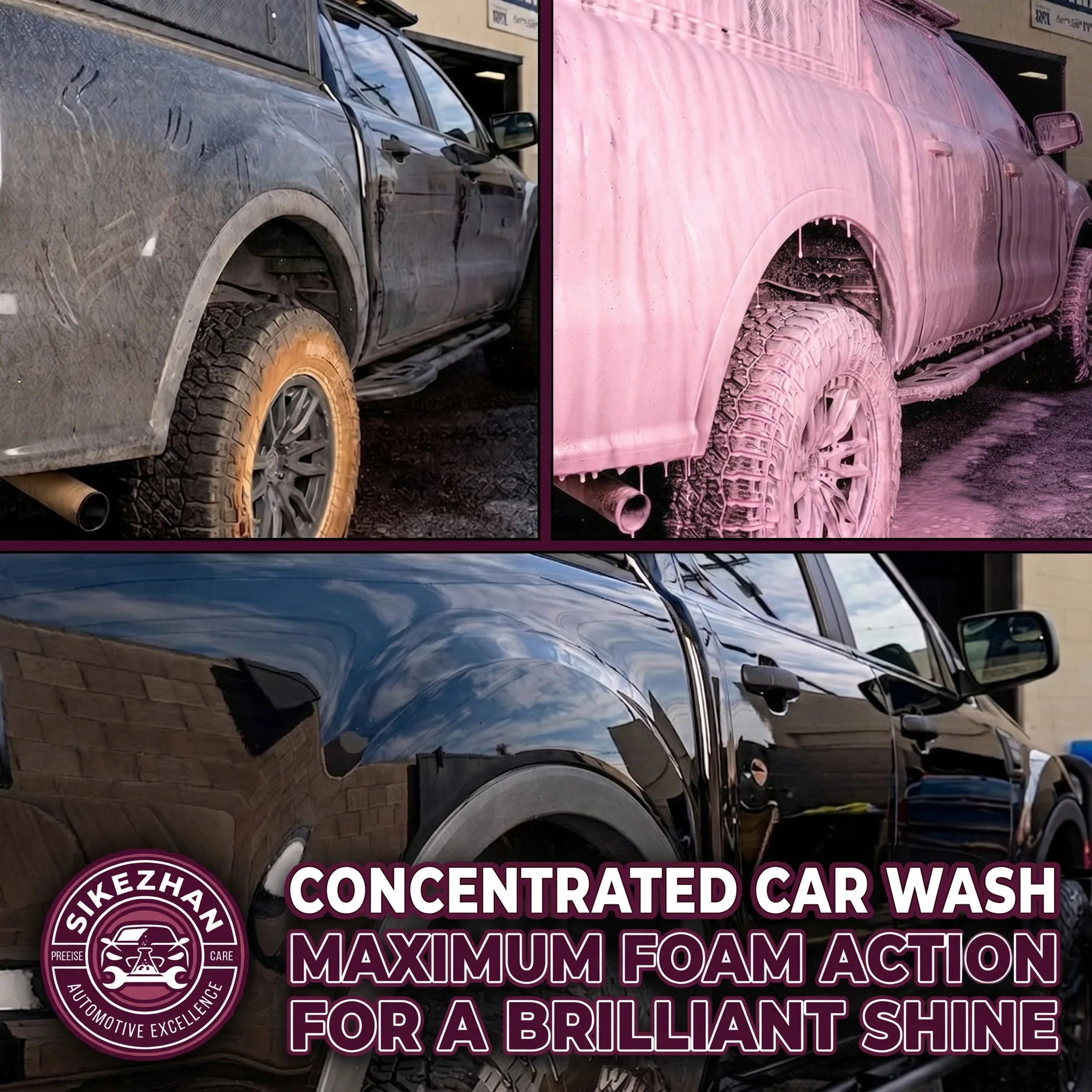 Complete Car Wash Set, Concentrated High Foam Shampoo & Blue Microfiber Washing Mitt for Streak-Free Auto Motorcycle Paint Care view 5