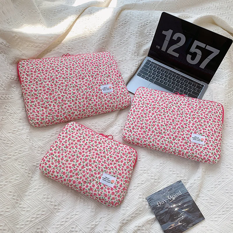

Love floral ipadpro 11 inch tablet liner protection bag 14/15 inch laptop storage bag