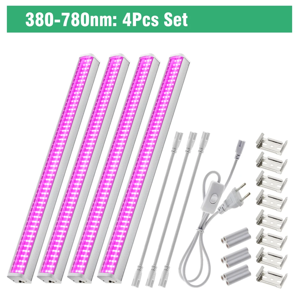 Volledige Spectrum LED Groei Buis 4000 K/Paars/Zonnelicht Plant Lamp Kas Hydrocultuur Bloem Groei Lamp