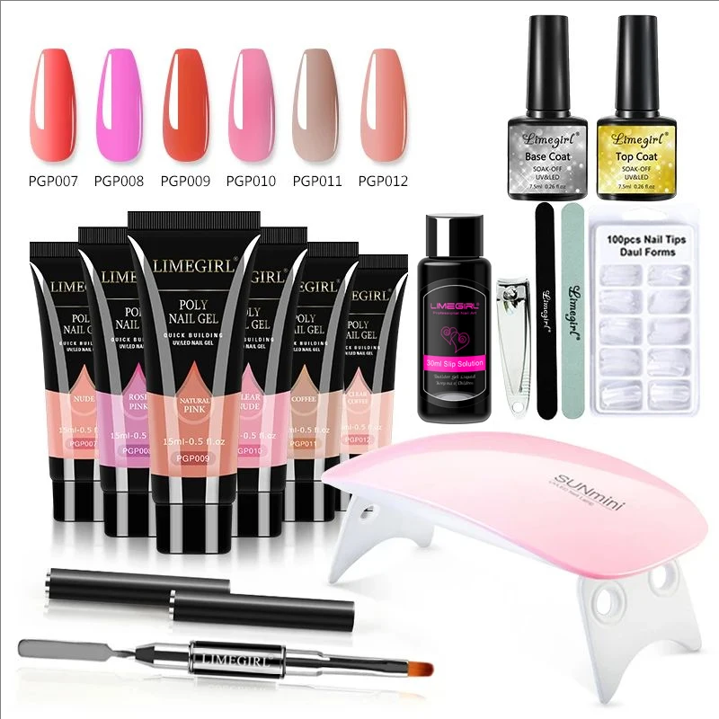 

15ml Nail Gel Kit For Quick Extension Nail Art Polymer Gel Nail Tools Finger Extension Acrylic Solution Gel Polish Nail Art Kit