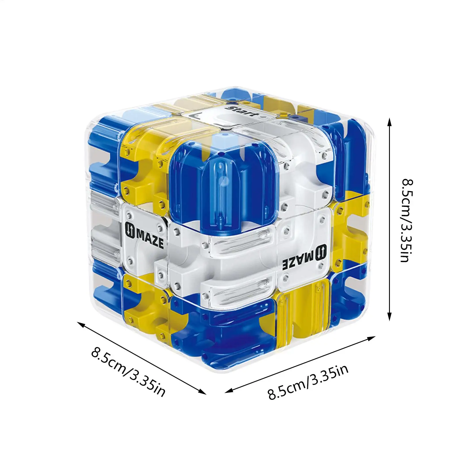 3D Doolhof Magische Kubus Zeszijdige Transparante Puzzel Speed Cube Cubes Doolhof Speelgoed Voor Kinderen Educatief Speelgoed Kinderen verjaardagscadeau