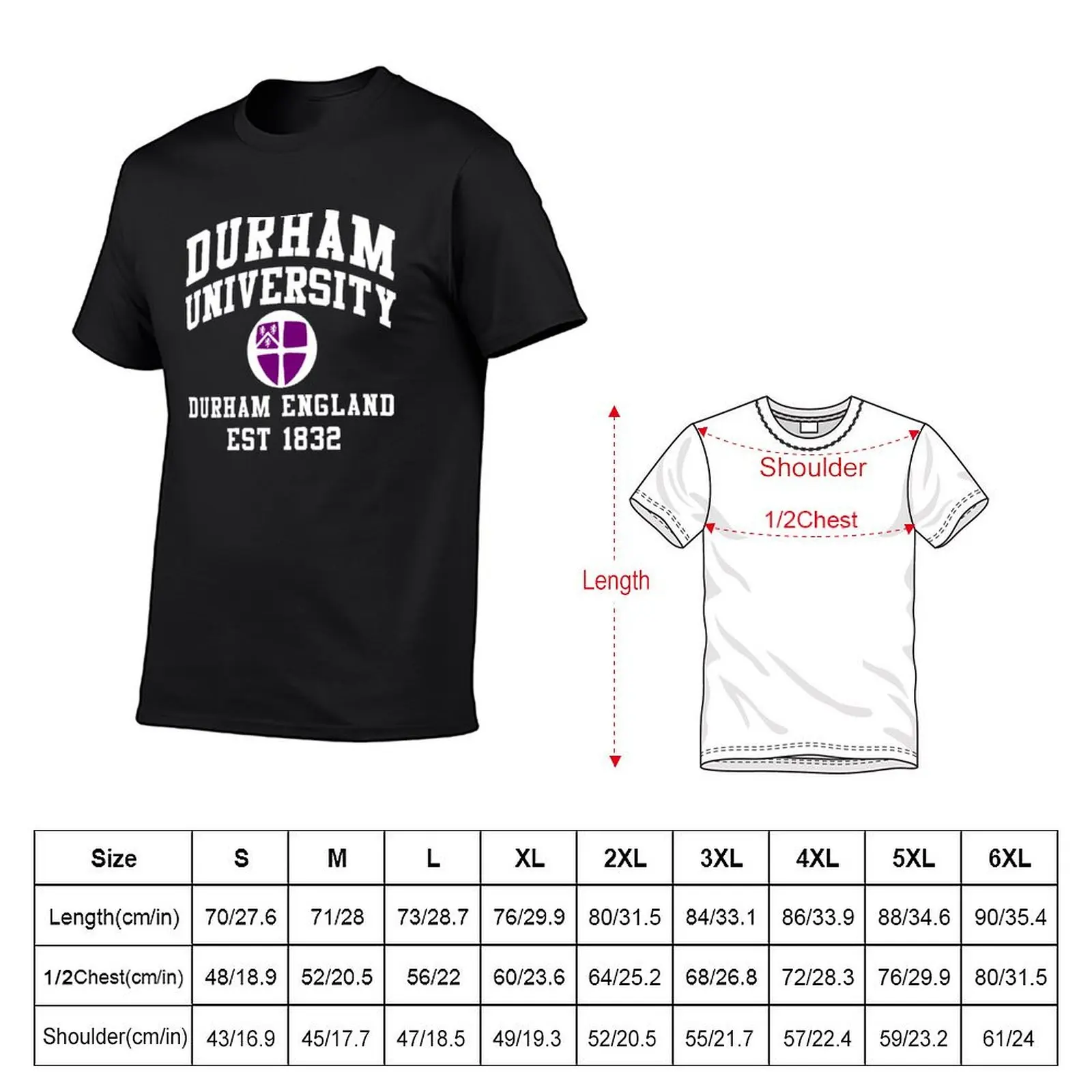 Durham University England T-Shirt shirts graphic tee blue archive plus size tops Aesthetic clothing shirts men