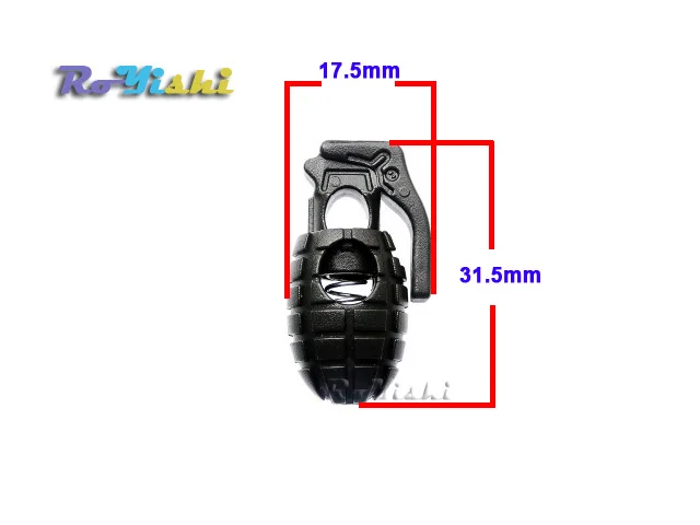 100 stks/pak Mix Kleuren Voor Pick Cord Lock Stopper Voor Paracord Plastic Handgranaat Stijl toggle