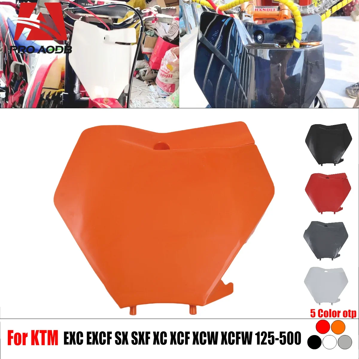 For KTM EXC EXCF SX SXF XC XCF XCW XCFW TPI 150 250 300 350 450 500 2019-2022 High-Quality Motorcycle Front Number Plate Card