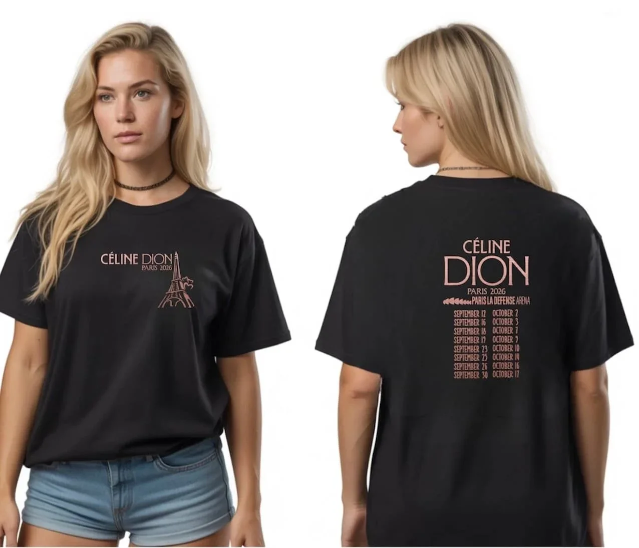 Neues Celine Dion Paris 2026 Fan-Tour-Geschenk Schnelltrocknendes T-Shirt für Männer und Frauen 2026 Neues Herren-T-Shirt Streetwear Tees Familien-Matching – Detail 15