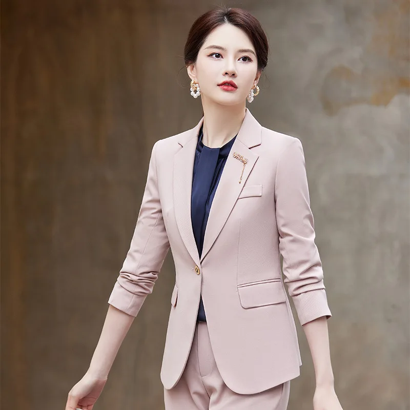 High-Grade Small Suit Jacket for Women Spring and Autumn2024New Fashionable Stylish Business Suit Elegant Formal Clothes Work Cl