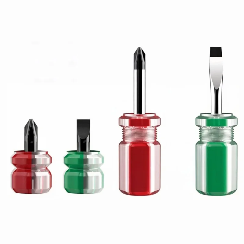 1-2pcs Mini Portable Small Carrot Screwdriver Transparent Handle Repair Manual Precision Repair Tool Flathead/Cross Screwdriver