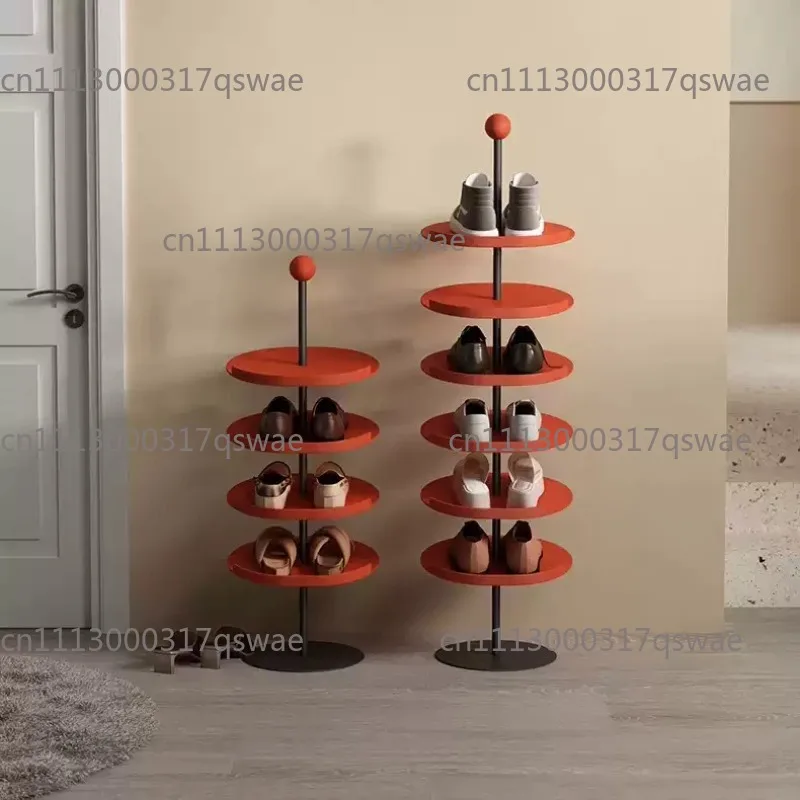 Door Entry Multi-layer Shoe Rack Household Wrought Iron Vertical Narrow Shoe Rack Corner Simple Slipper Storage Cabinet