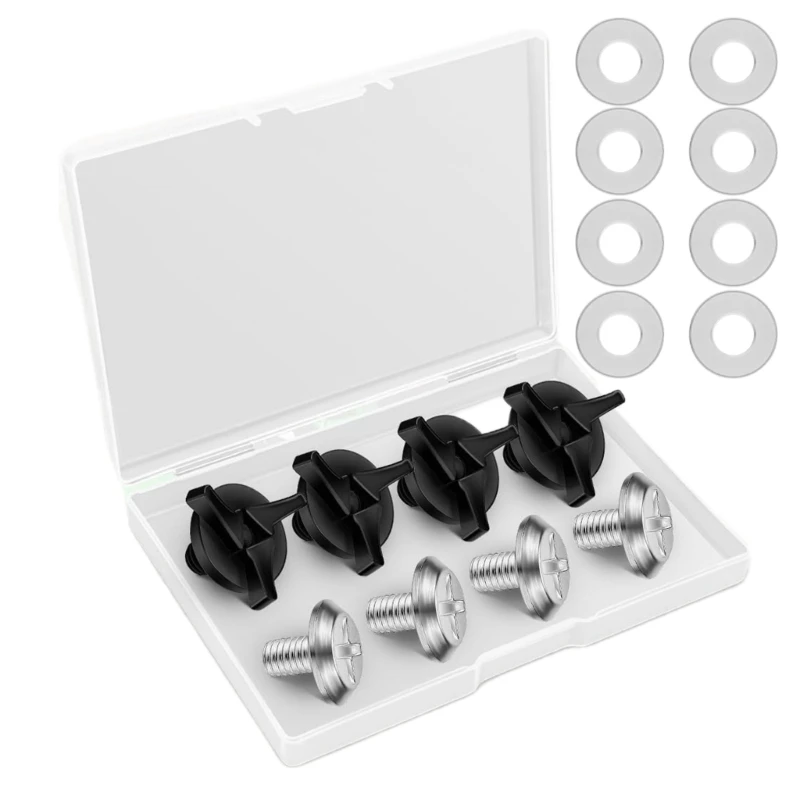 Y1UB Enhancing Safe Motorcycle Helmets Screws With Rubber Cushioning Washers Hardware