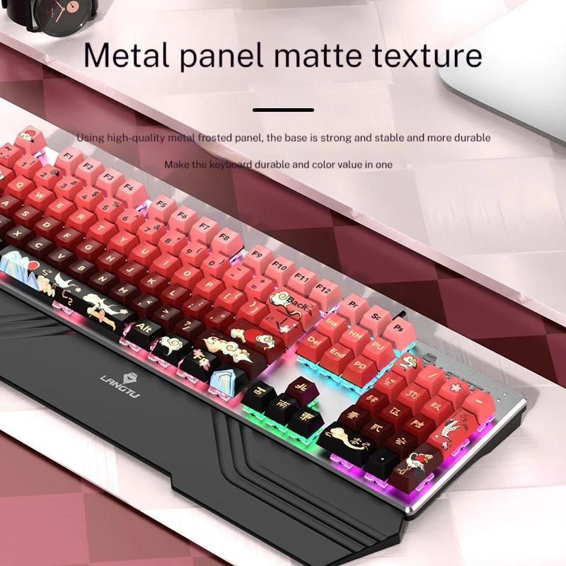 G700 Custom Keyboard Mechanical Keyboard Wired Gaming Esports Female Office Green Black Tea Red Silent Axis Hot Plug Computer