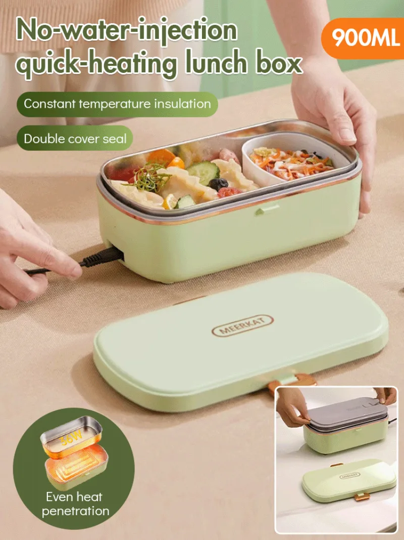 Portable ulated Lunch Box Students Workers Waterless Heated Lunch Box Plugin Electric Lunch Box