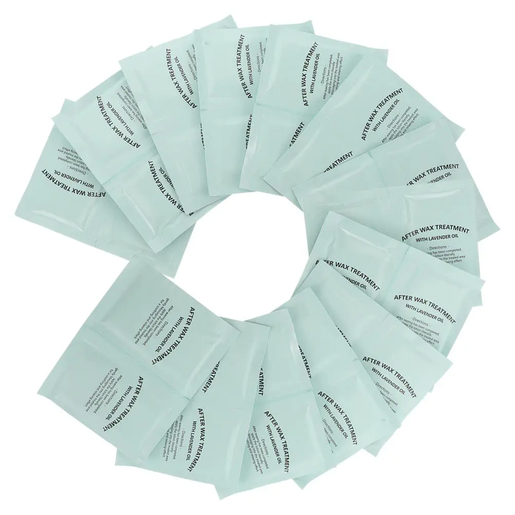

30pcs Hair Cleaning Oil Pack Wipes Post Waxing Treatment Aftercare Post Wax Calming Oil Wipes Multiuse Wax Strips