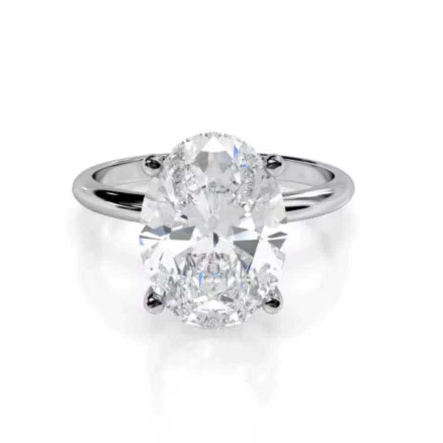 Diamond Amazing Ring VS1 EF Oval 4.0 Carat Lab Created Sparkling Luxury Jewelry for Women IGI