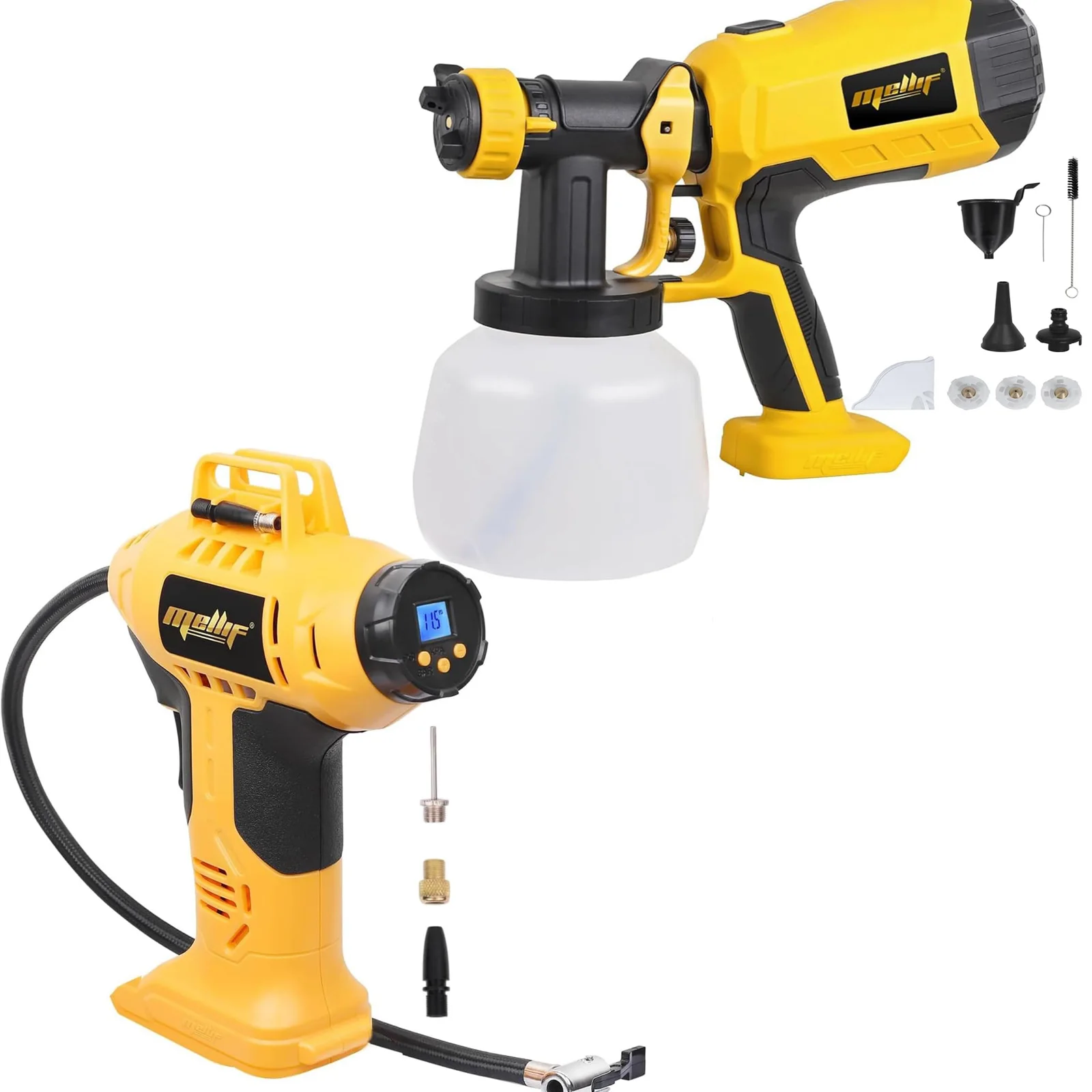 Mellif Buy-One-Get-One-Free Promotion Brushless Paint Sprayer Compatible with Dewalt 18V 20V Battery(Tool Only)