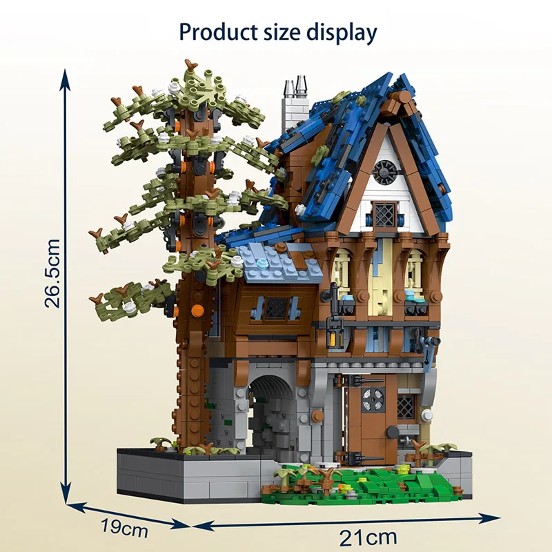 中世鍛冶屋ショップモデル 21325 ビルディングブロックレンガストリートビューモジュラーシティアーキテクチャセット子供のおもちゃ男の子大人のギフト