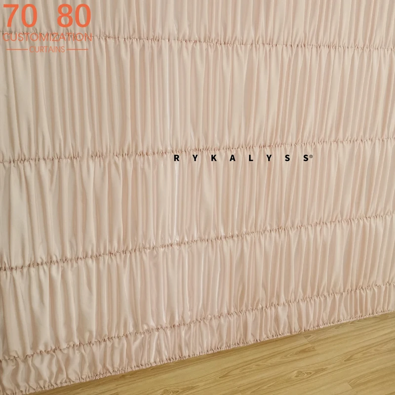 

Stretch Curtain Pink Sweetheart Window Screen Cloud Cake Skirt Roman Curtains Dining Room Kitchen Living Bedroom Partition