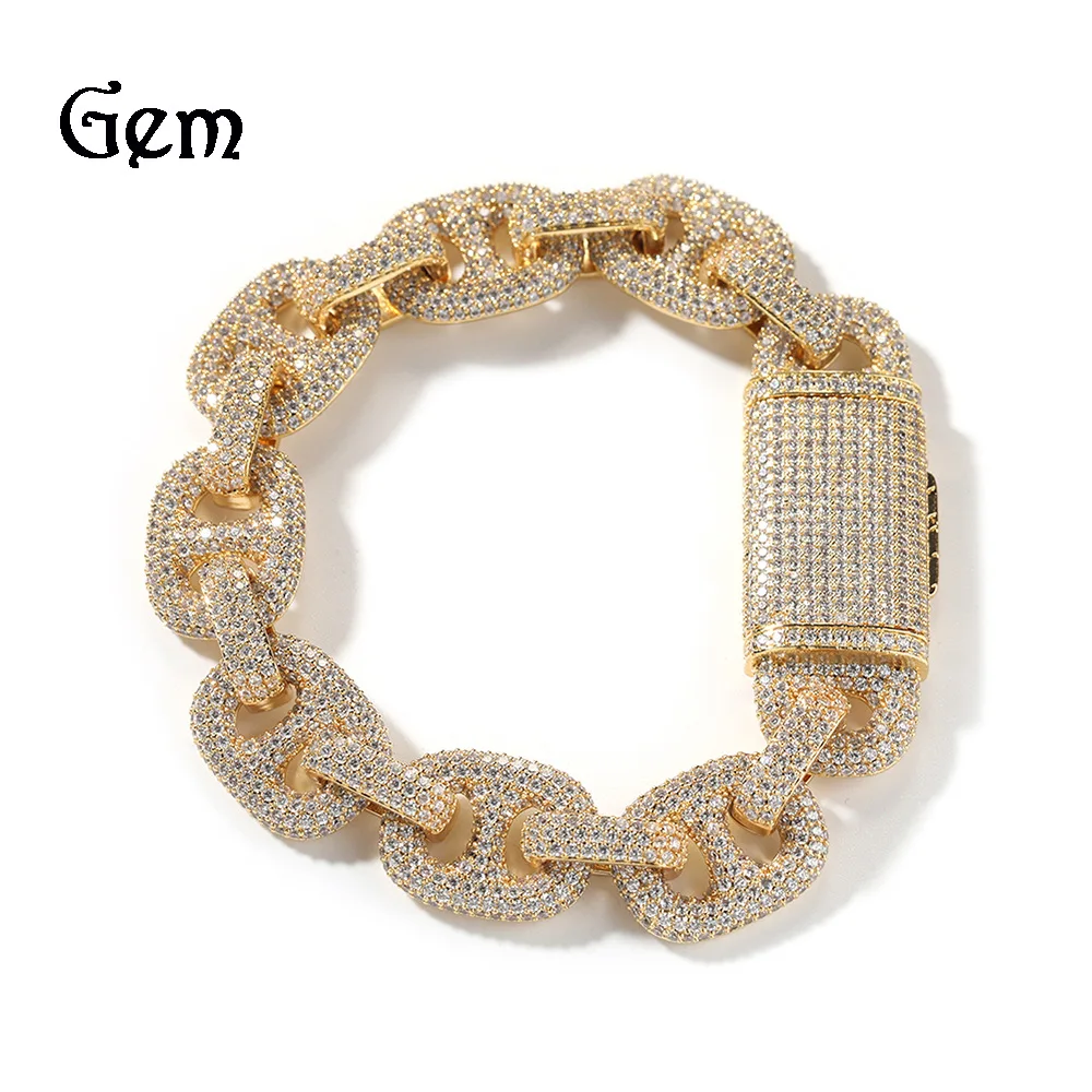 

Luxury 24K 9999 Pure Gold real gold Hip-hop vintage thick clavicle chain pig nose couple necklace bracelet