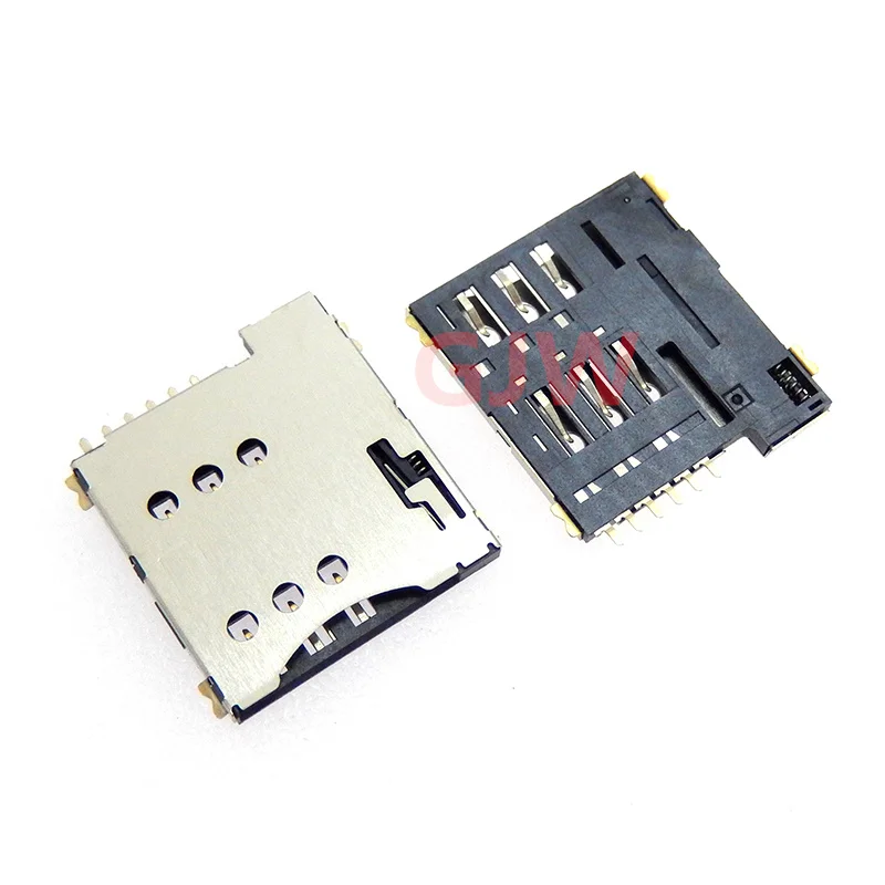 5pcs Micro SIM Card Connector Patch Self-piercing 6 P SIM Card Slot Socket accessori per telefoni cellulari