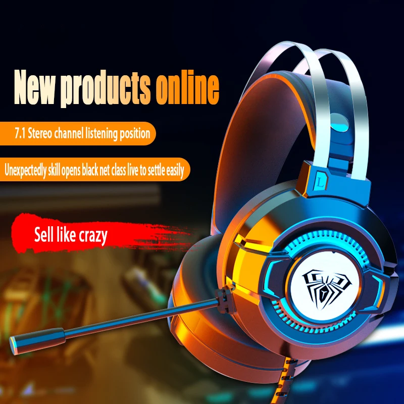 

S602 Computer Headset Esports Game Eat Chicken Noise Reduction Subwoofer Notebook