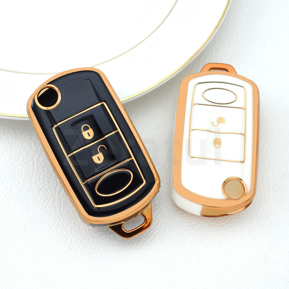 Soft TPU Car Key Case Shell Fob Cover For Range Rover Sport Vouge Land Rover Discovery 3 2006 2007 2008 2009 Keyless Protector