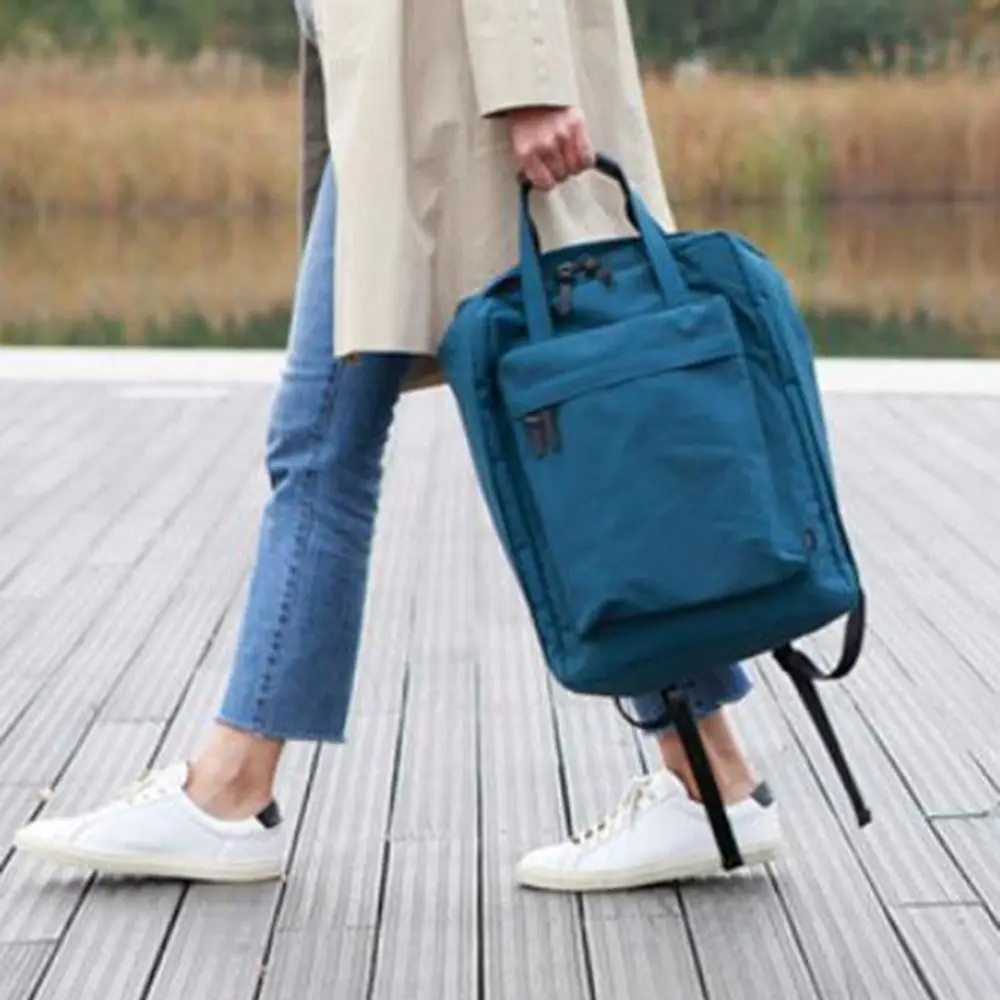 Stylish Nylon Business Laptop Backpack Solid Color Large Capacity Short Trip Bag Waterproof Luggage Bag for Travel