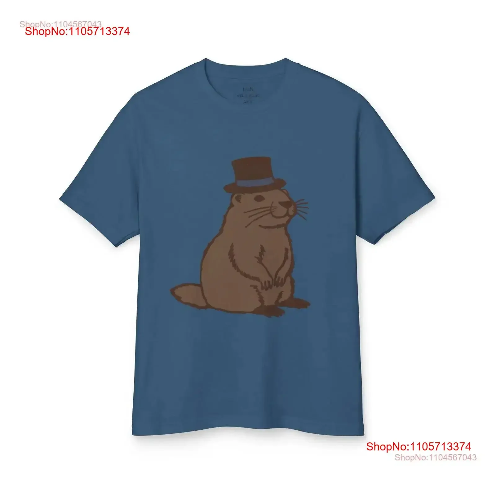 Groundhog with Top Hat T Shirt Day Animal Lover Funny vintage Washed Casual Top For Everyday Wear designer clothes Unisex Soft