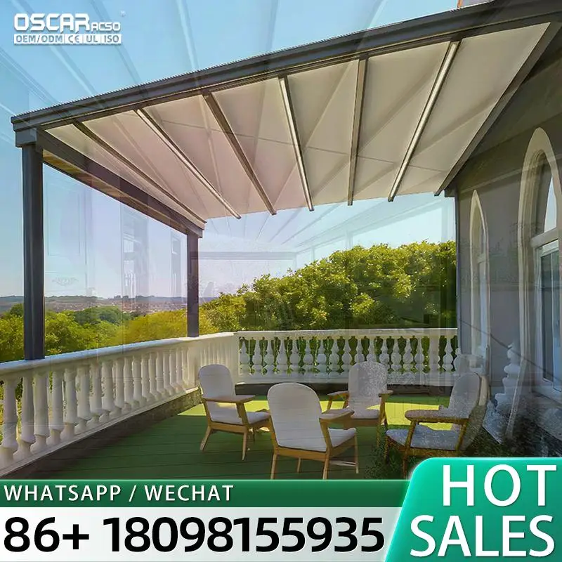 

Fully Automatic Retractable Sliding Folding Waterproof Aluminium Pergola for Terrace Garden Outdoor Use High Quality Retractable